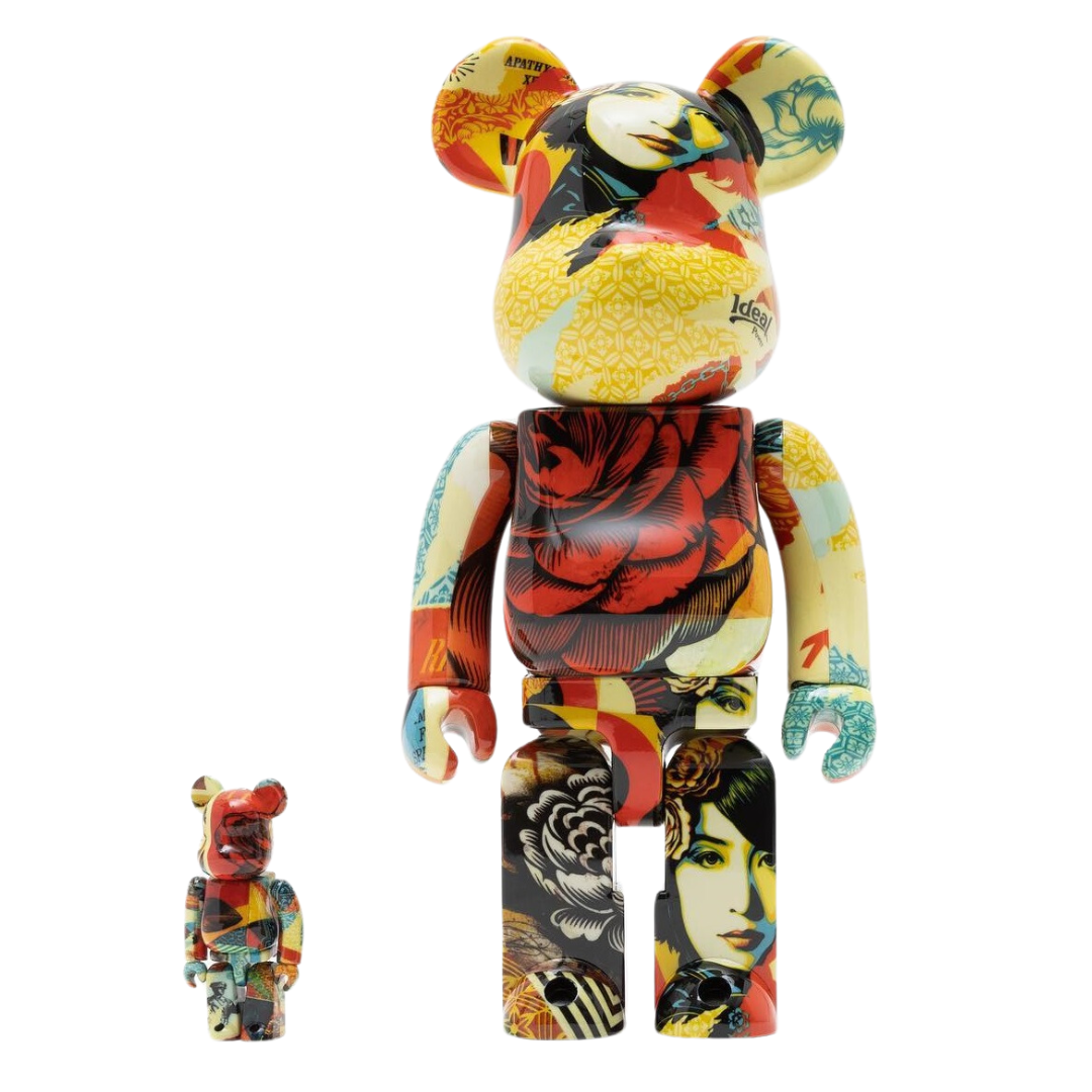 Bearbrick x Shepard Fairey Obey DesignerCon 2022 Exclusive 100% & 400% Set