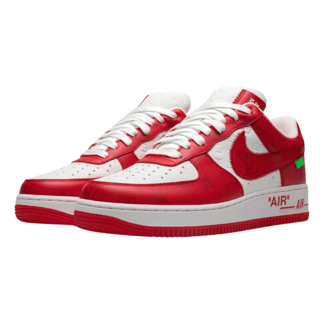 LV x Air Force 1 Low by Virgil Abloh White Red