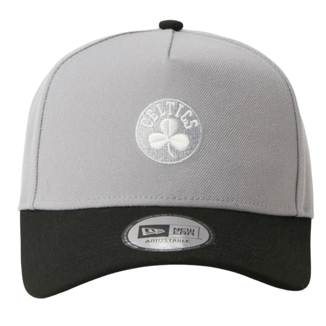 New Era Boston Celtics Two Tone Grey Black 9FORTY A-Frame Adjustable Cap