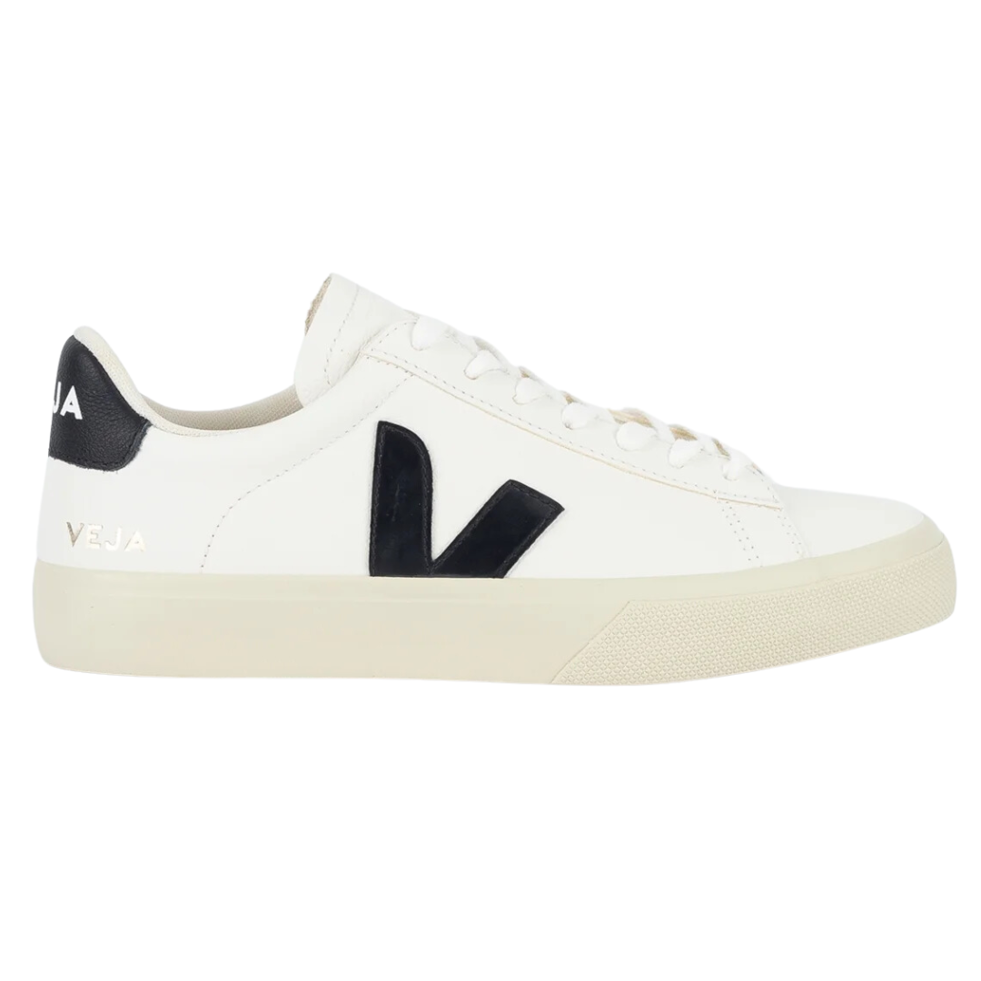 Veja Campo Chromefree Leather White Black (Womens)
