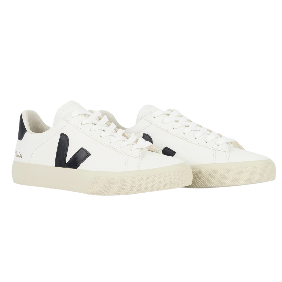 Veja Campo Chromefree Leather White Black (Womens)