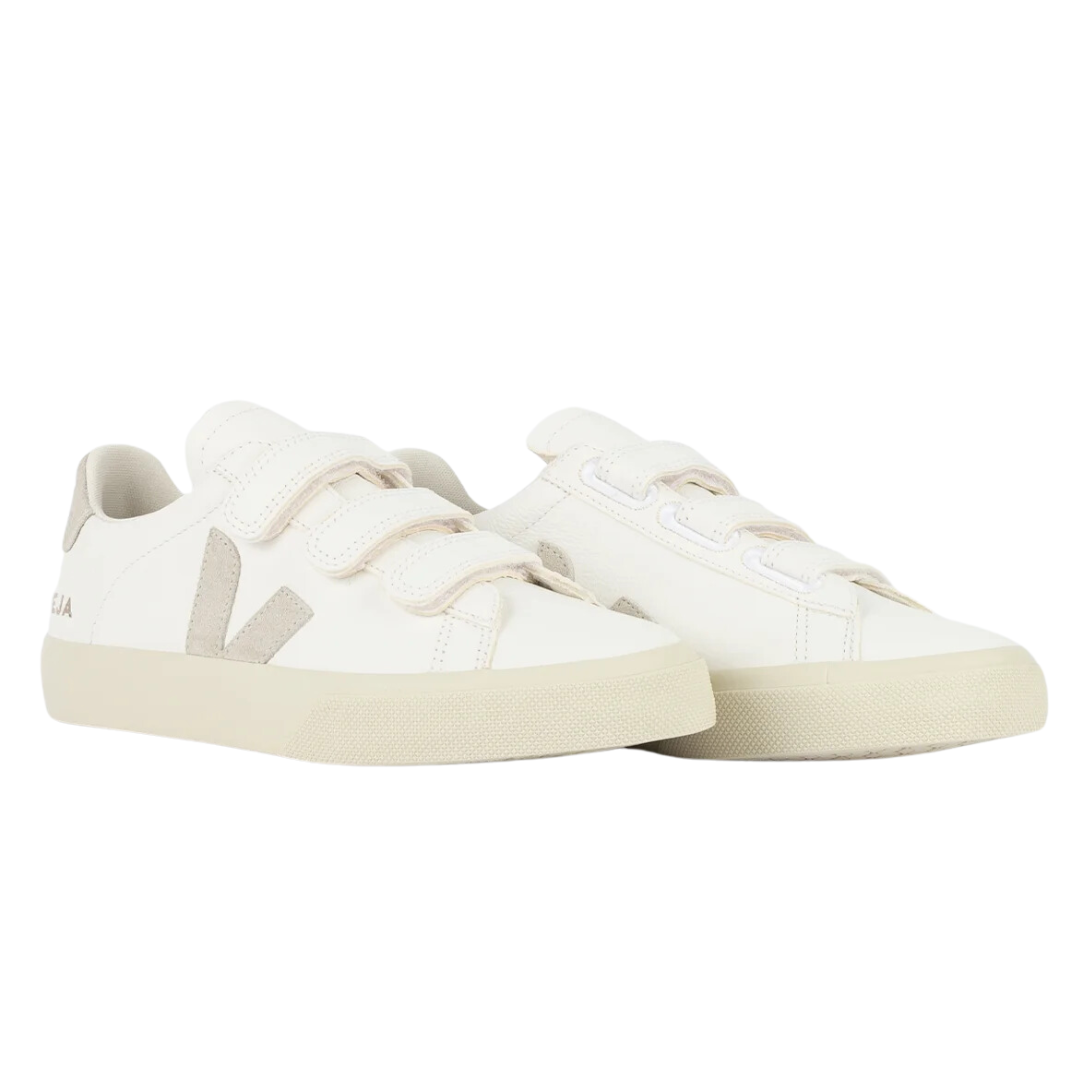 Veja Recife Logo Chromefree White Natural (Womens)