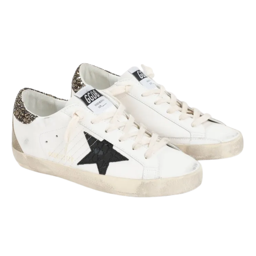 Golden Goose Superstar Printed Black Star (Womens)