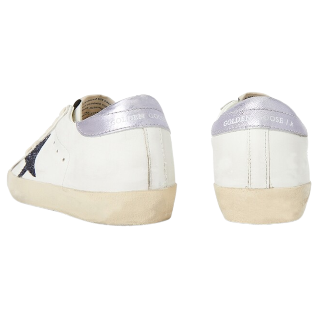 Golden Goose Superstar White Black Glicine (Womens)