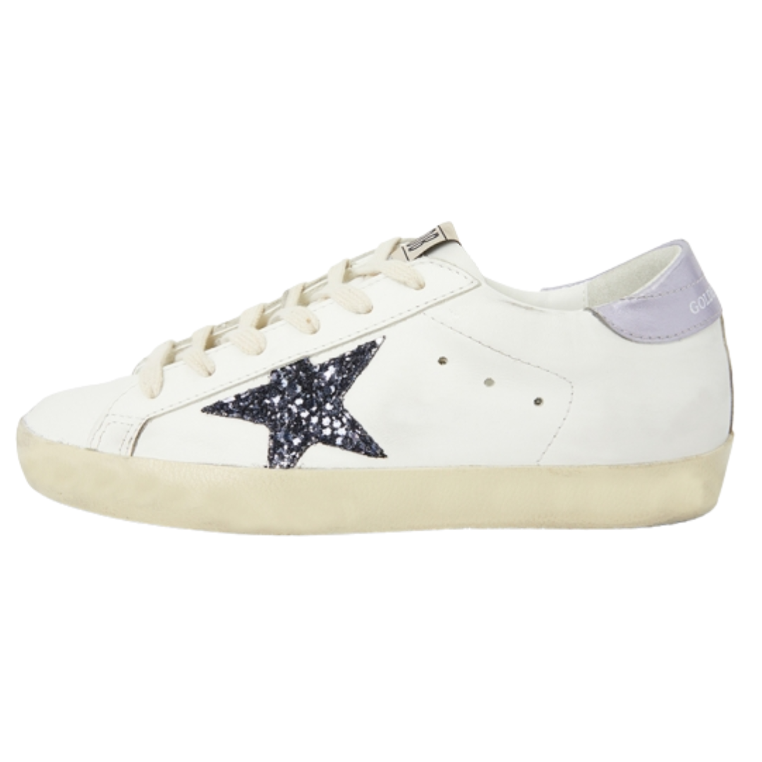 Golden Goose Superstar White Black Glicine (Womens)