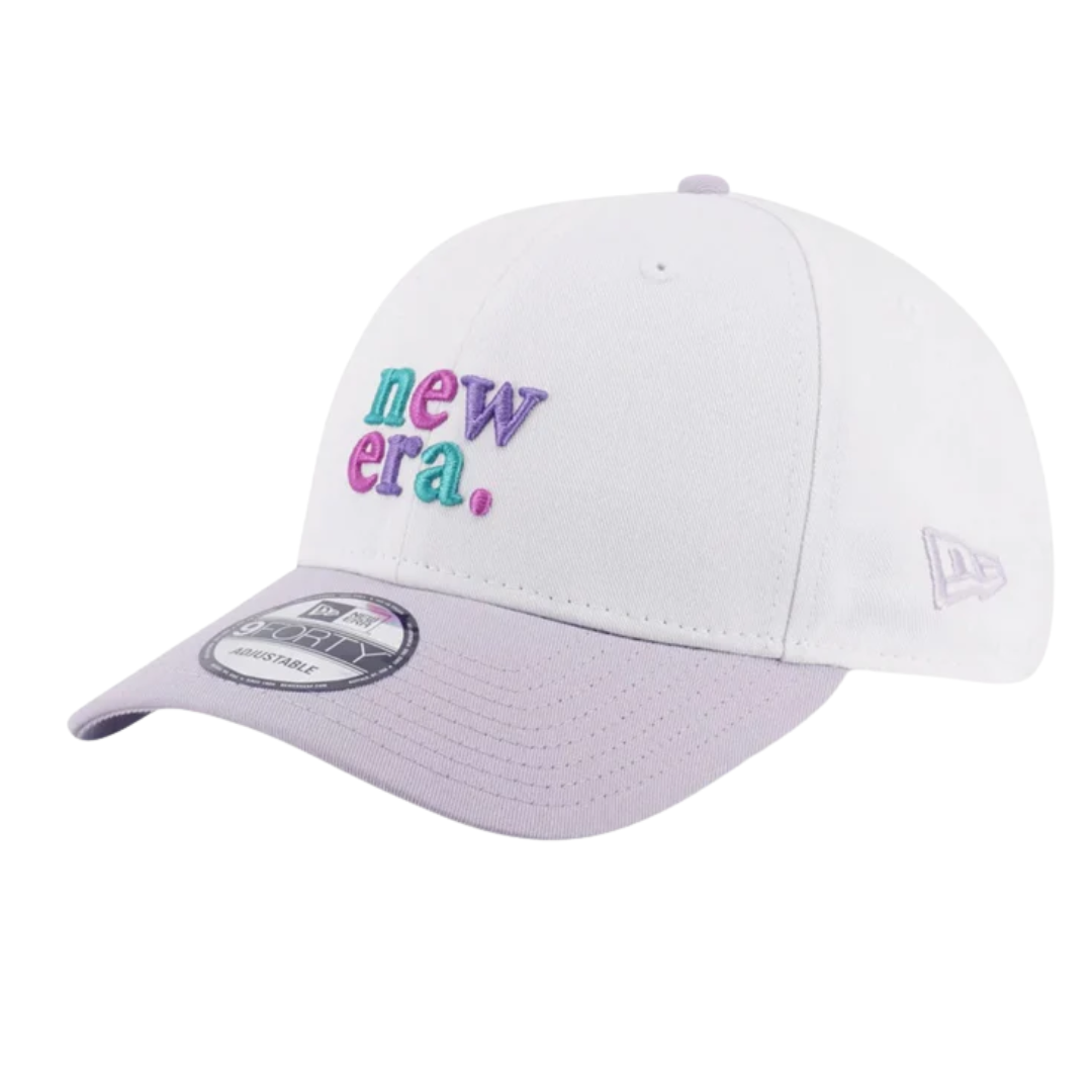 New Era 90s Vibe White 9Forty Adjustable Cap Soft lavender