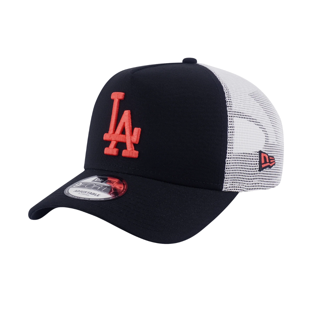New Era 9FORTY A-Frame Trucker Los Angeles Dodgers Color Era Black Snapback