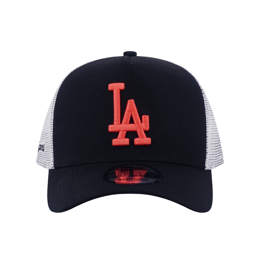 New Era 9FORTY A-Frame Trucker Los Angeles Dodgers Color Era Black Snapback