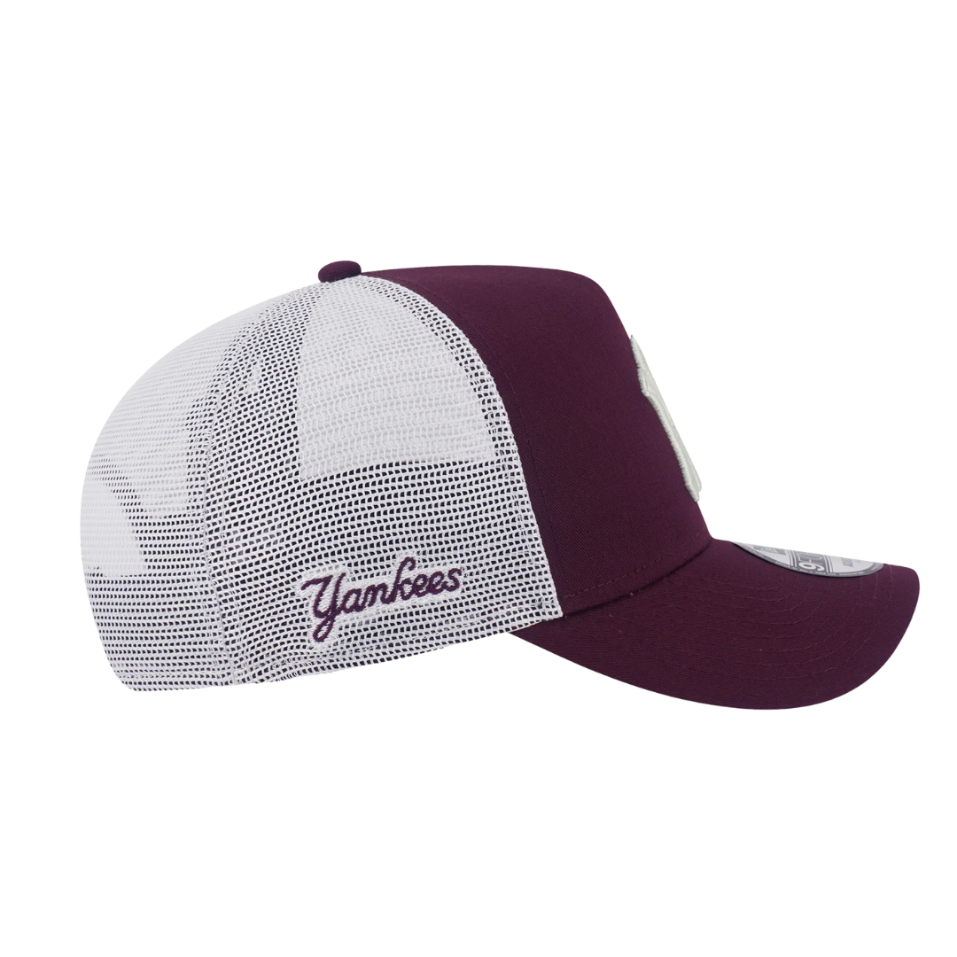 New Era 9Forty A-Frame Trucker New York Yankees Color Era Maroon Snapback