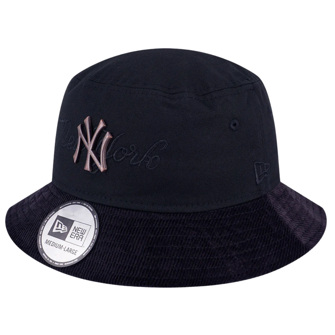 New Era New York Yankees Metal Copper Black Bucket Hat