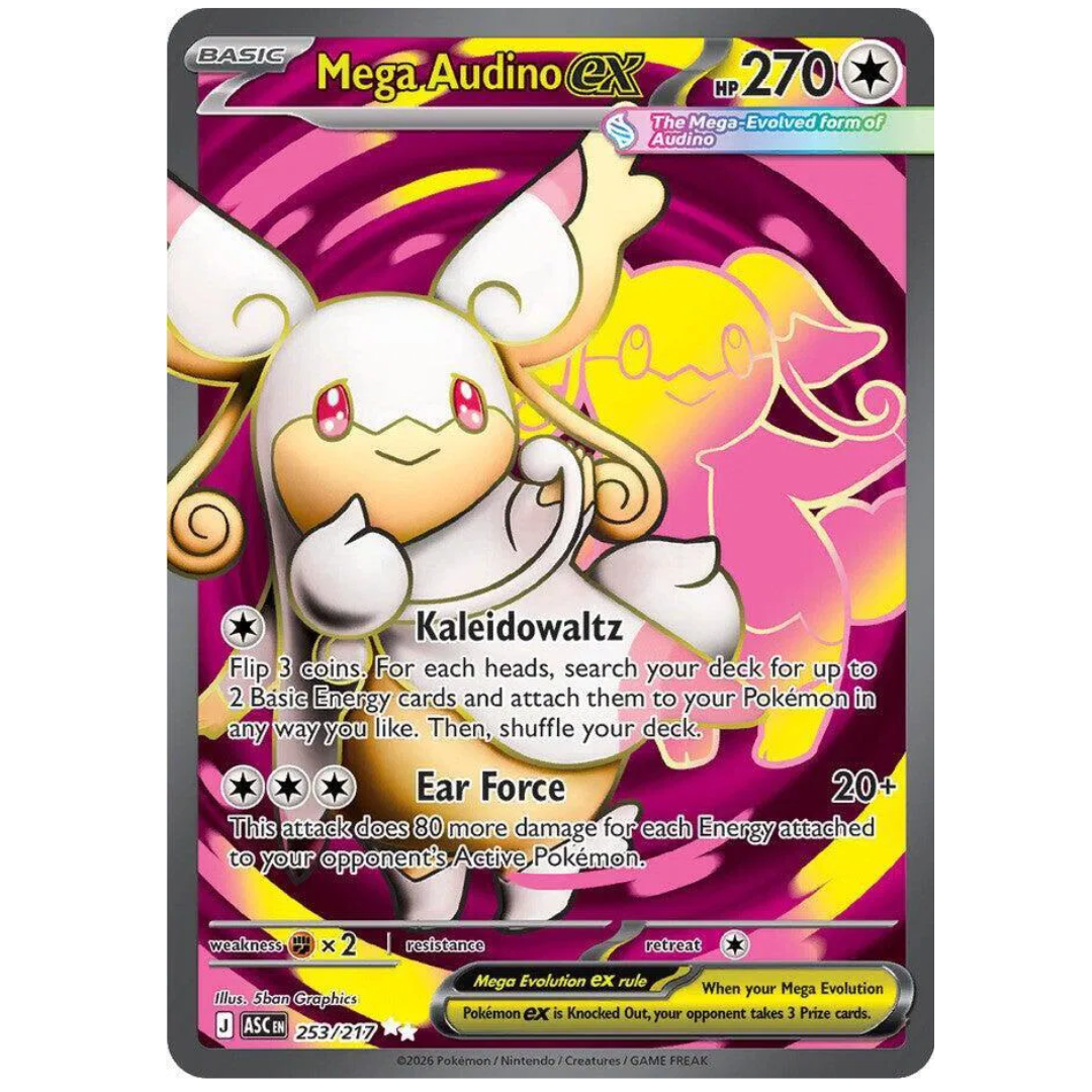 Mega Audino ex Ascended Heroes Ultra Rare • 253/217 Holofoil