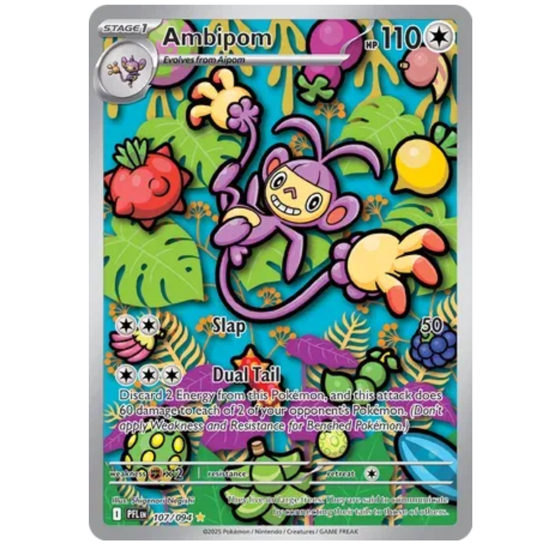 Ambipom Phantasmal Flames Illustration Rare • 107/094 Holofoil