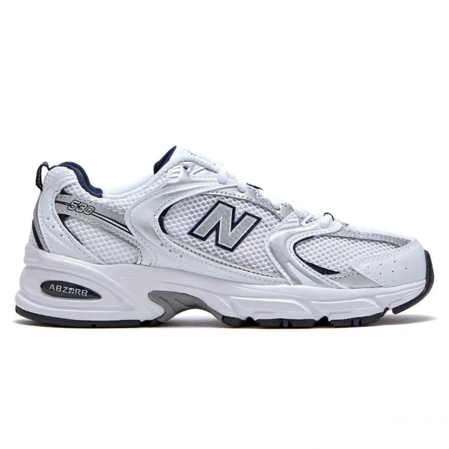 New Balance 530 White Silver Navy