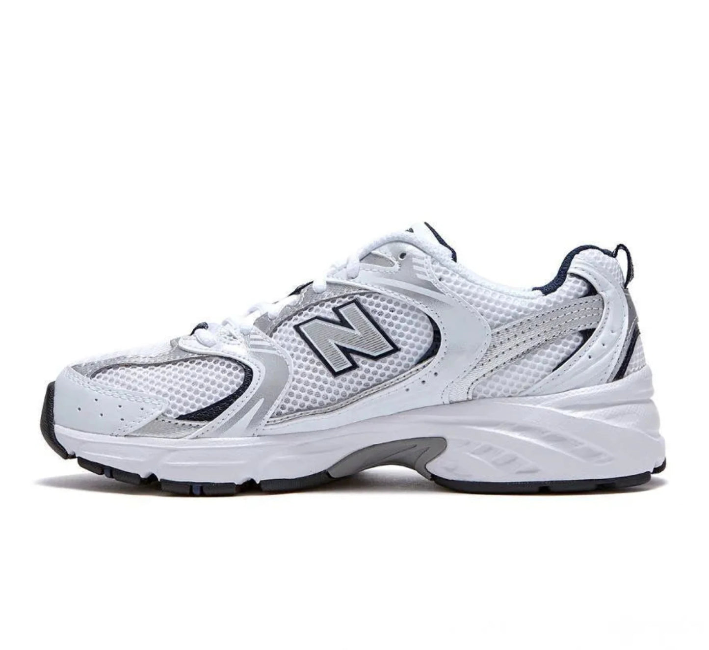 New Balance 530 White Silver Navy