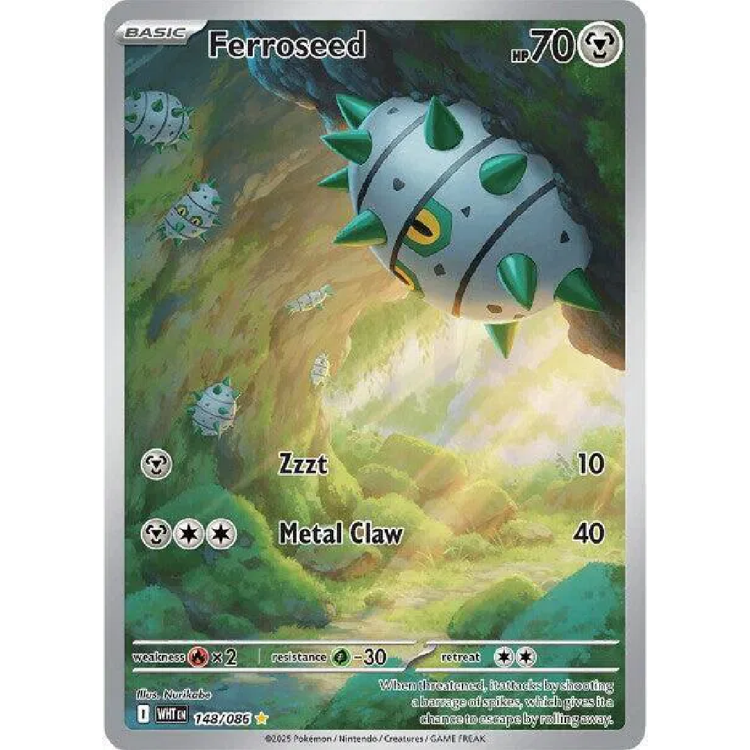 Ferroseed White Flare Illustration Rare • 148/086 Holofoil