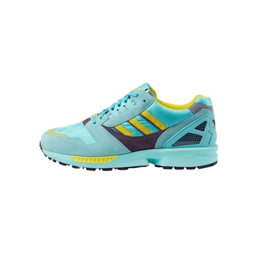 Adidas Originals GUCCI ZX 8000 Sneakers Aqua Blue Yellow Brown