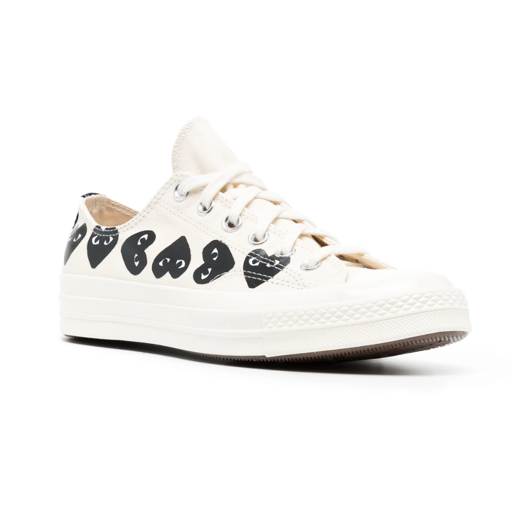Converse x Comme des Garçons PLAY White with Black Multi-heart