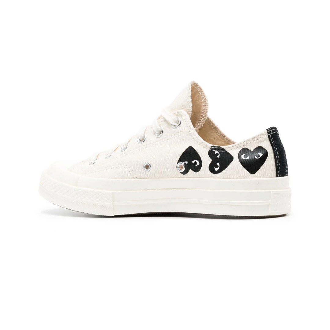 Converse x Comme des Garçons PLAY White with Black Multi-heart