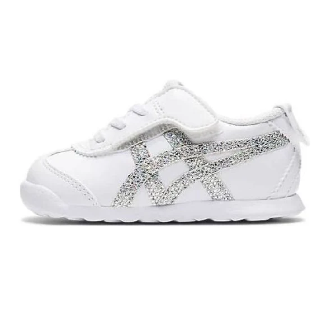 Onitsuka Tiger Mexico 66 White Silver Glitter Kids
