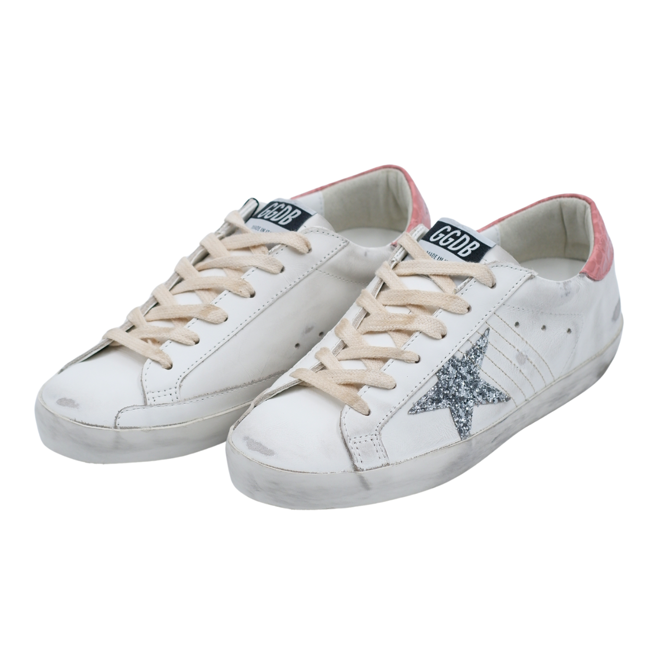 Golden Goose Super Star White Silver Pink (Womens)