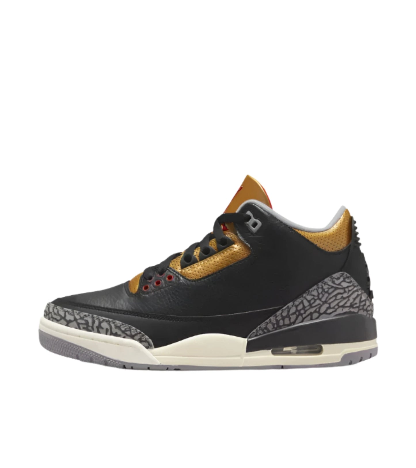 Air Jordan 3 Retro Black Cement Gold (Womens)