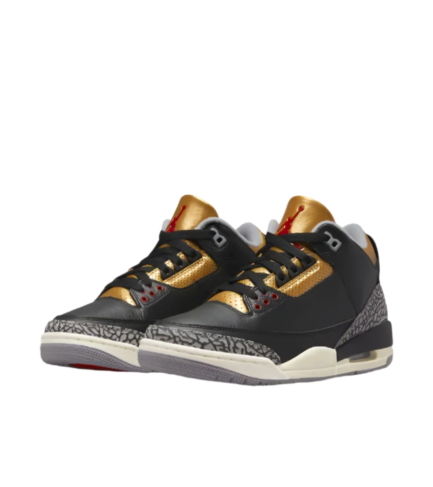 Air Jordan 3 Retro Black Cement Gold (Womens)