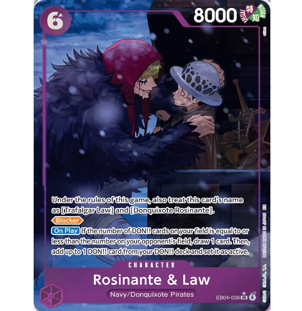 Rosinante & Law (Alternate Art) The Azure Sea's Seven SR • EB04-038 Foil