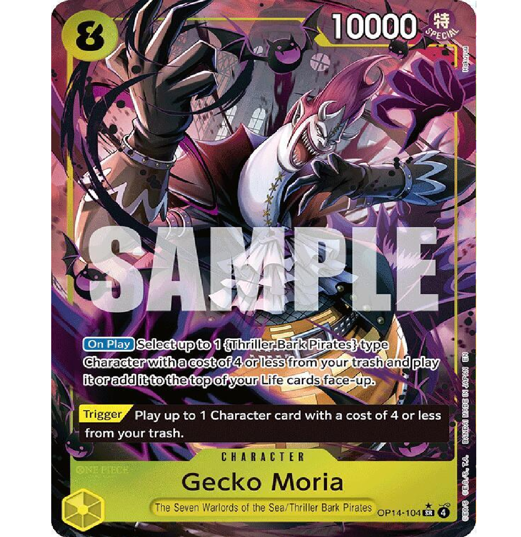 Gecko Moria - OP14-104 (Alternate Art) The Azure Sea's Seven SR • OP14-104 Foil