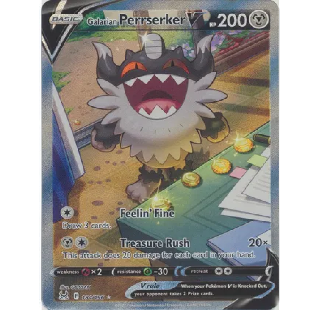 Galarian Perrserker V (Alternate Full Art) Lost Origin Ultra Rare • 184/196 Holofoil