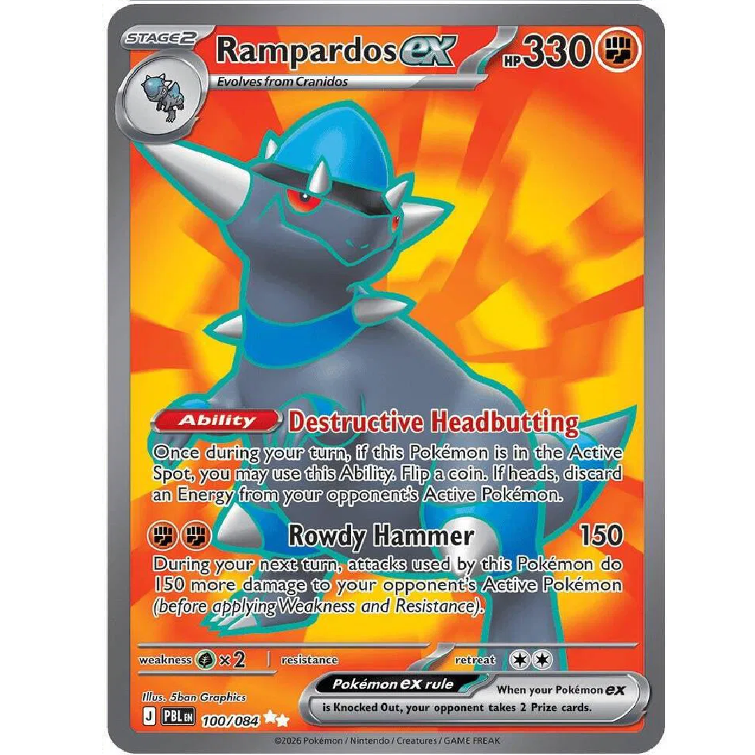 Rampardos ex Pitch Black Ultra Rare • 100/084 Holofoil