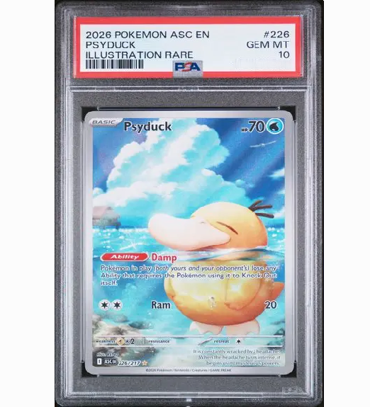 2026 POKEMON ASC EN-ASCENDED HEROES #226 PSYDUCK ILLUSTRATION RARE (PSA 10)
