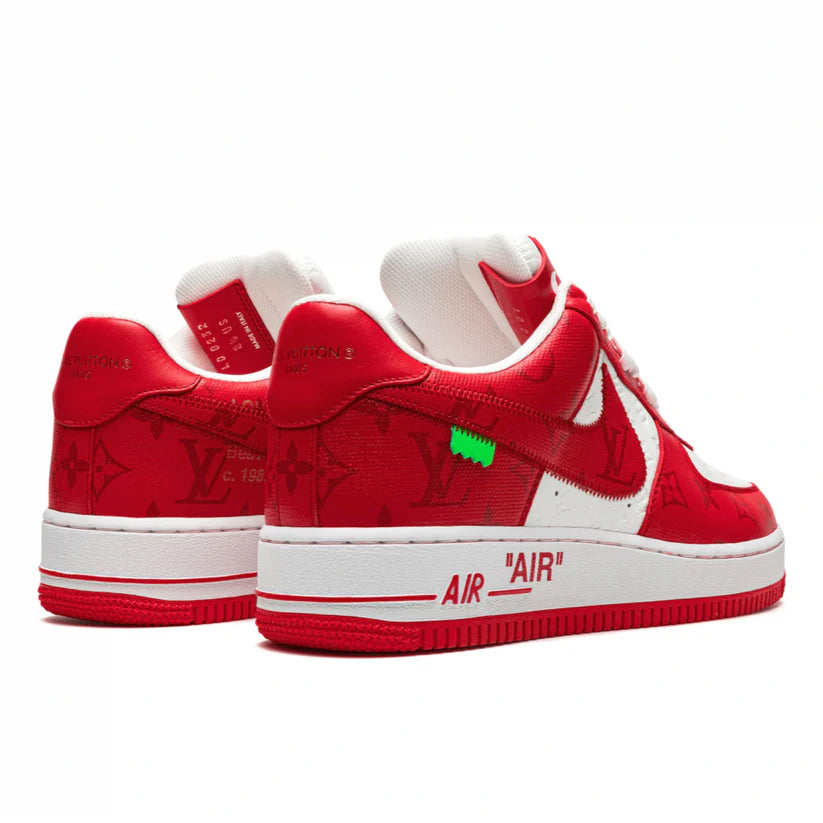 LV x Air Force 1 Low by Virgil Abloh White Red