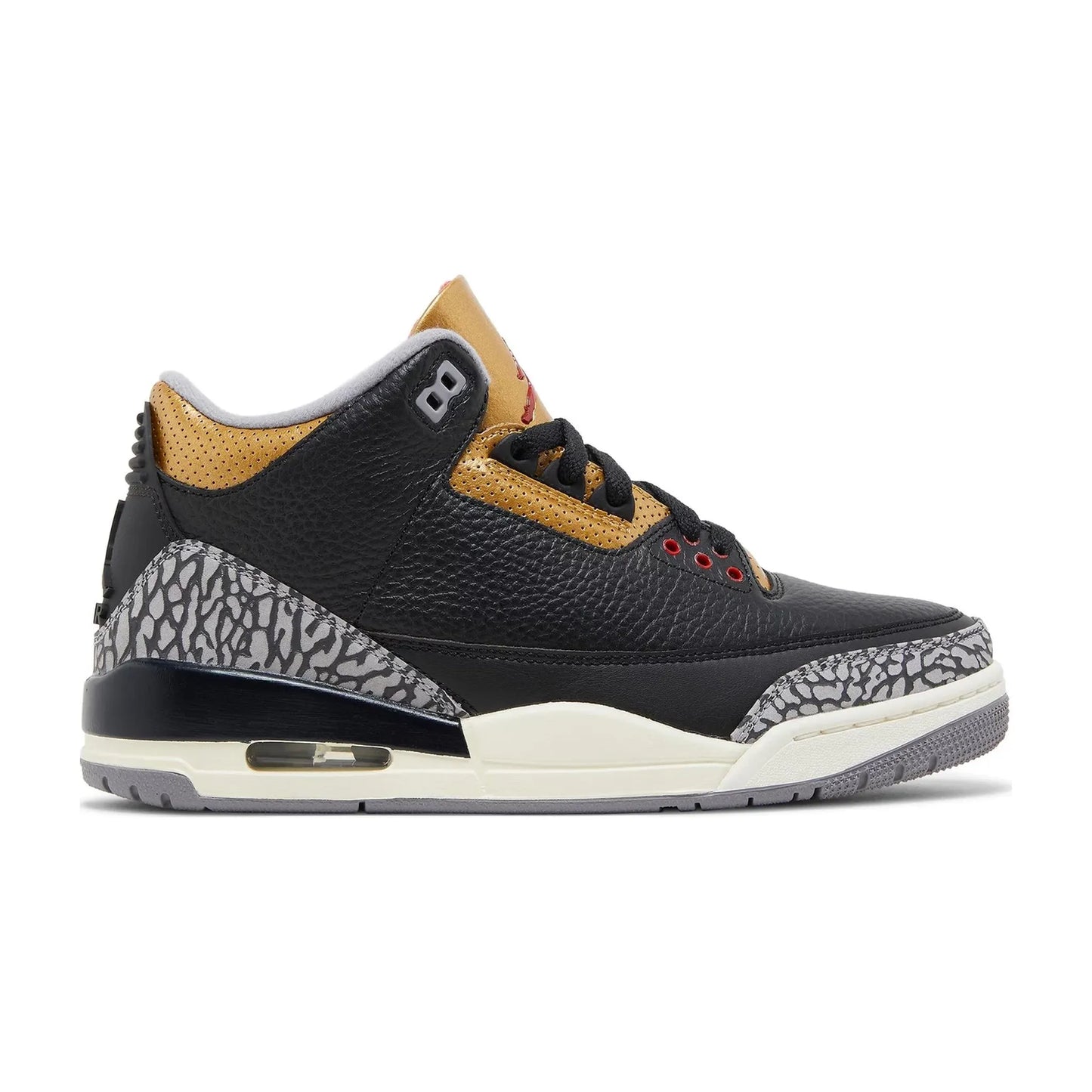 Air Jordan 3 Retro Black Cement Gold (Womens)