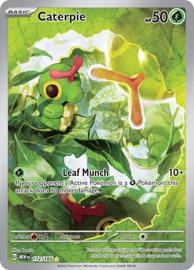 Caterpie SV: 151 Illustration Rare • 172/165 Holofoil