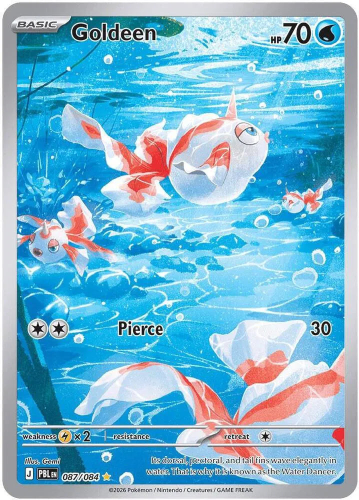 Goldeen Pitch Black Illustration Rare • 087/084 Holofoil