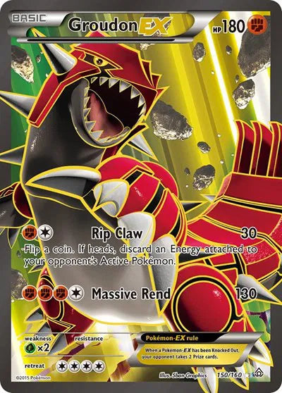 Groudon EX (150 Full Art) Primal Clash Ultra Rare • 150 Holofoil