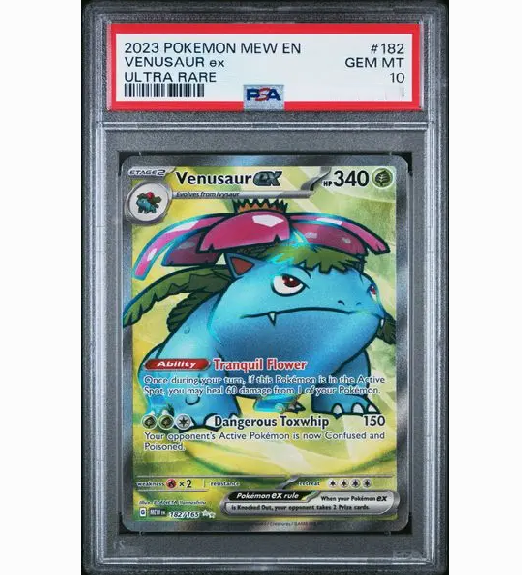 2023 Pokemon Mew EN-151 #182 Venusaur ex Ultra Rare (PSA 10)