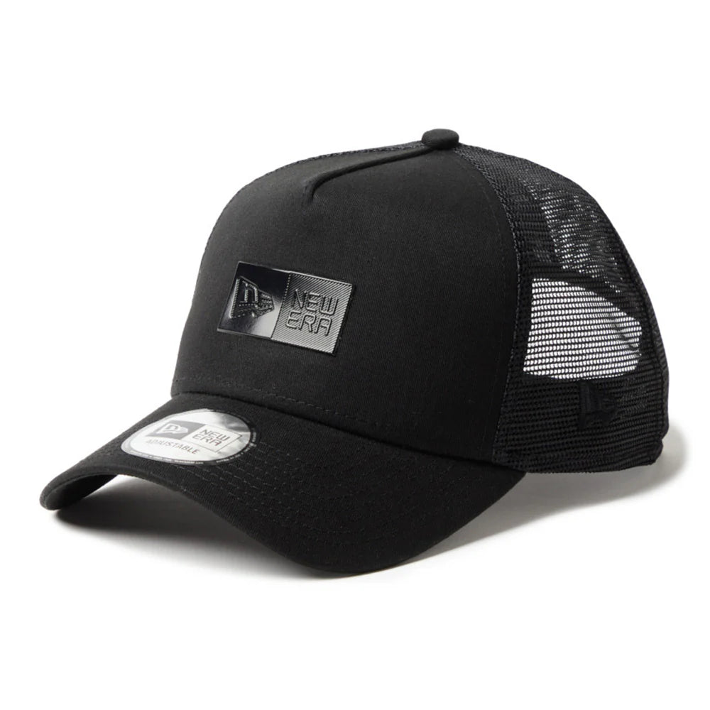 New Era 9forty A-Frame Trucker TPU Box Logo Tonal Black