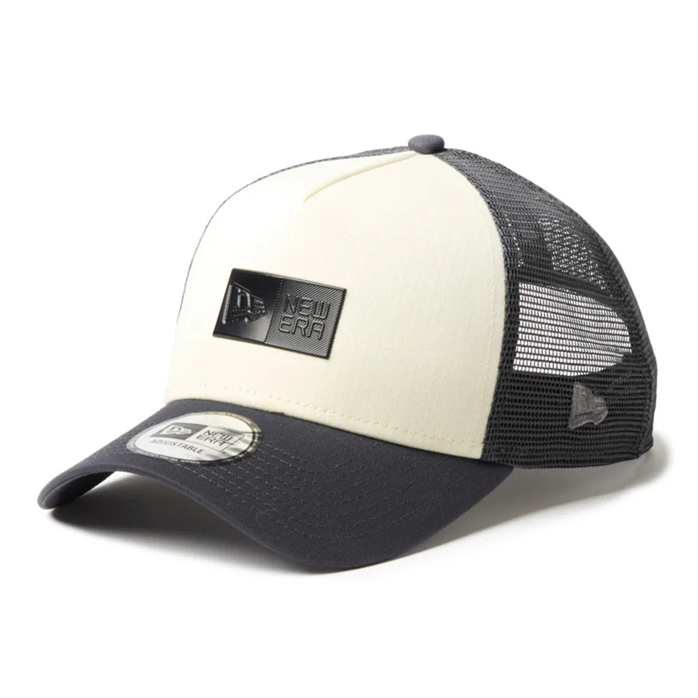 New Era 9forty A-Frame Trucker TPU Box Logo Cream Grey