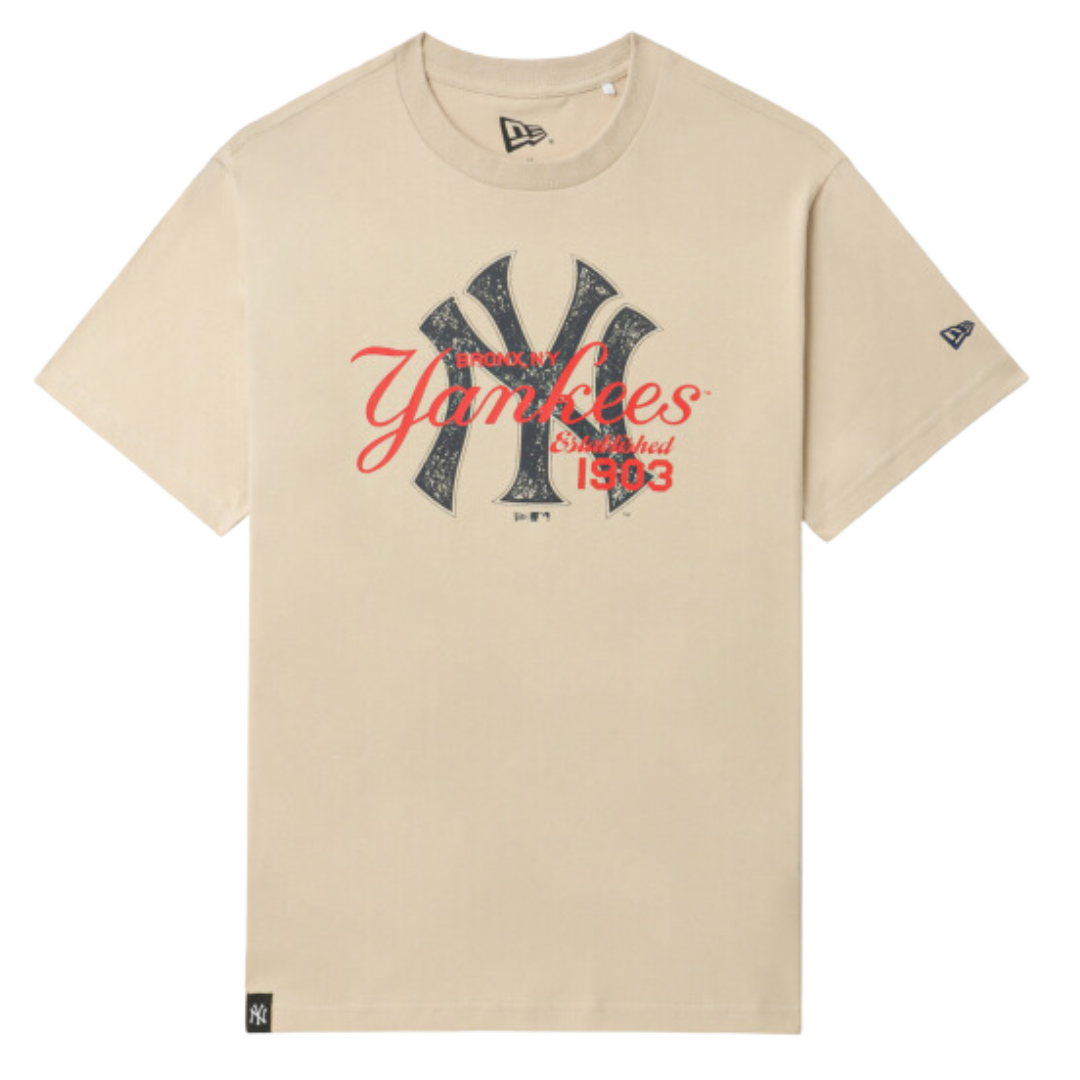 New Era Ss Tee Fw24 Essential Neyyan Oatmilk