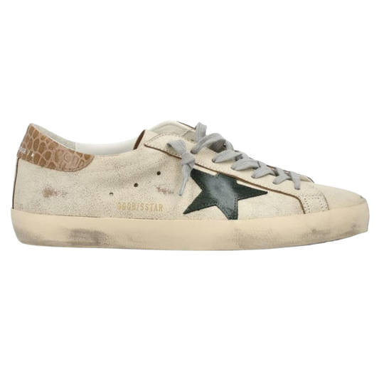 Golden Goose Super Star Cream Green (Mens)