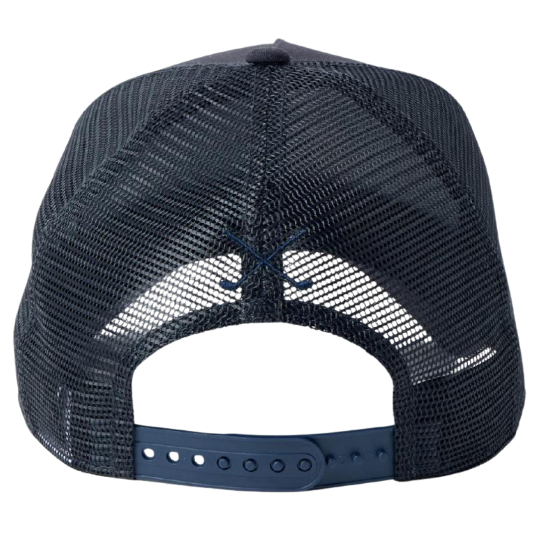 New Era Wordmark Golf Navy Rope 9FORTY A-Frame Trucker Adjustable Cap