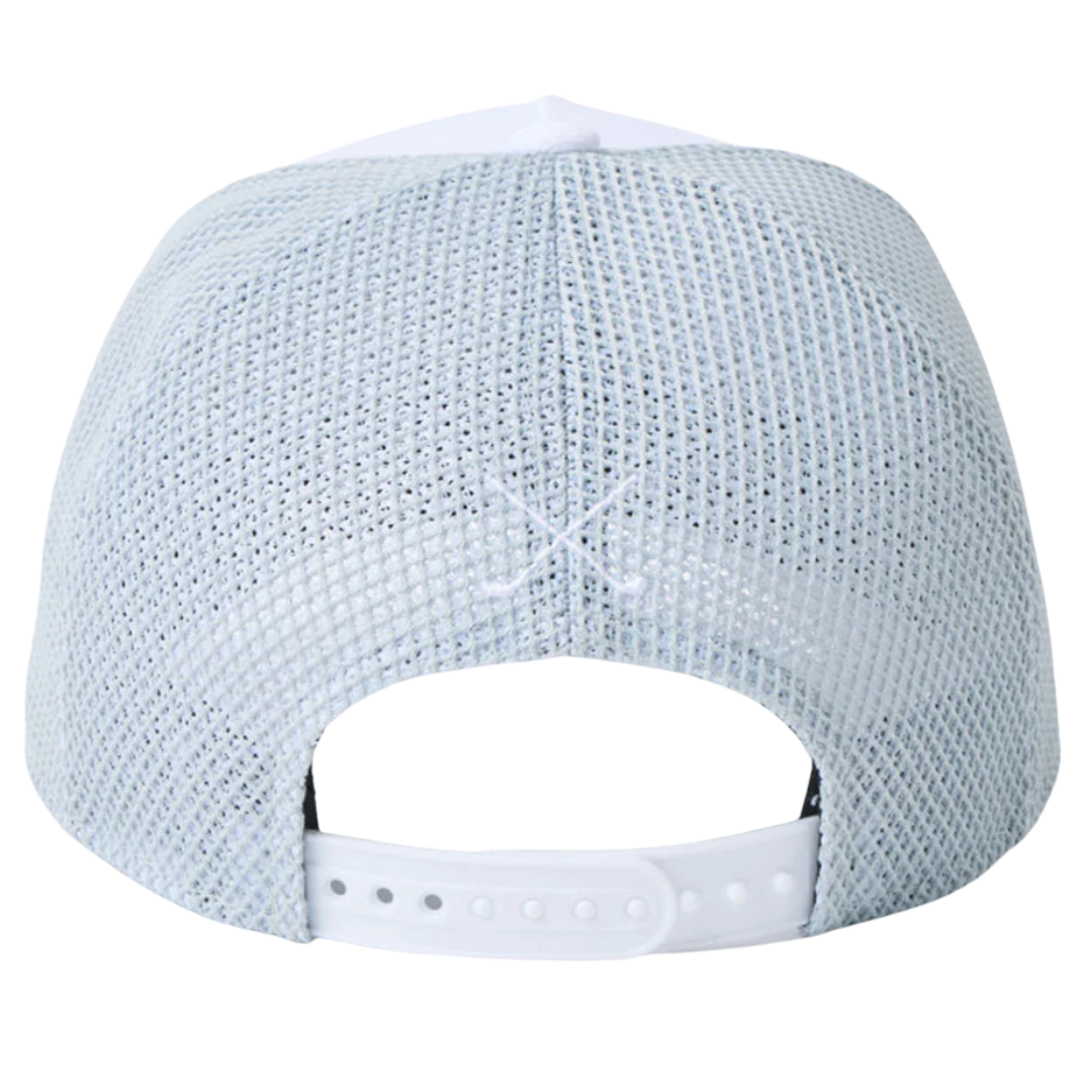 New Era Golf Double Mesh White Grey 9FORTY A-Frame Adjustable Cap