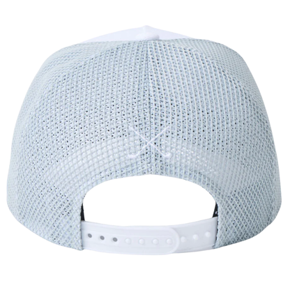 New Era Golf Double Mesh White Grey 9FORTY A-Frame Adjustable Cap