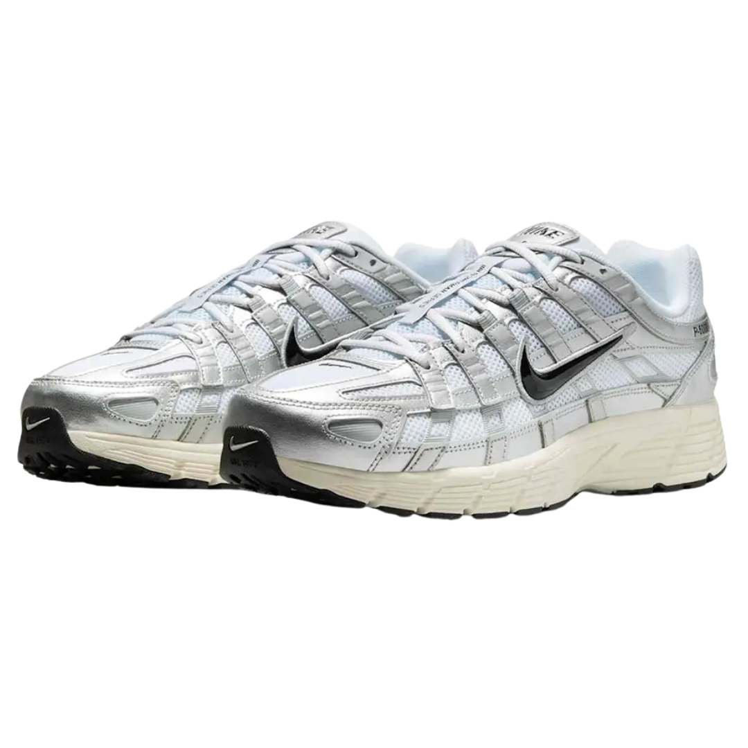 Nike P-6000 White Metallic Silver (Mens)