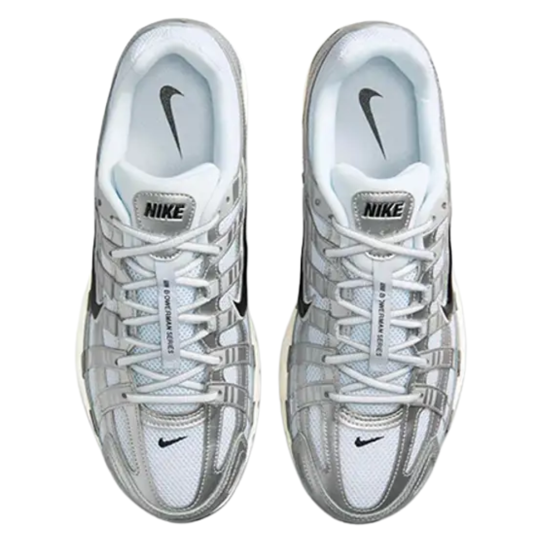 Nike P-6000 White Metallic Silver (Mens)