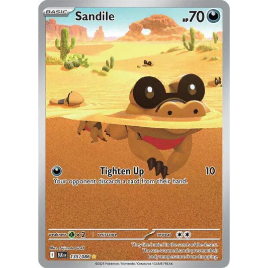 Sandile Black Bolt Illustration Rare • 135/086 Holofoil