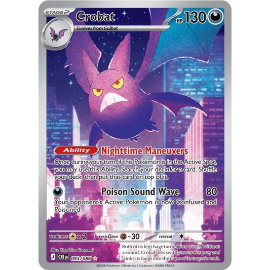 Crobat Chaos Rising Illustration Rare • 093/086 Holofoil