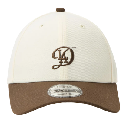 New Era 9FORTY Los Angeles Dodgers City Connect 2-Tone Walnut Visor Chrome White Adjsutable