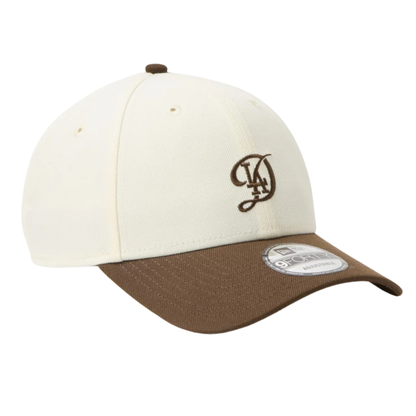 New Era 9FORTY Los Angeles Dodgers City Connect 2-Tone Walnut Visor Chrome White Adjsutable